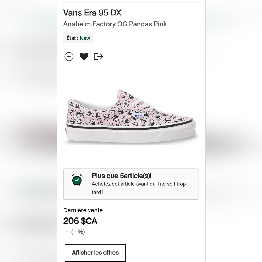 RARE Vans Era 95 DX Anaheim Factory OG Panda / OG Pink - Picture 12 of 12